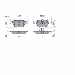 Set di pastiglie freno BOSCH 0 986 494 958, anteriore - Vista aggiuntiva 7