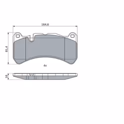 Altezza [mm]: 81,4. Asse di sviluppo: Davanti. Indice: 0 986 494 965. Larghezza [mm]: 164,6. Materiale: Low-Metallic. Numero  ...