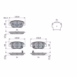 Set di pastiglie freno BOSCH 0 986 494 984, anteriore - Vista aggiuntiva 7