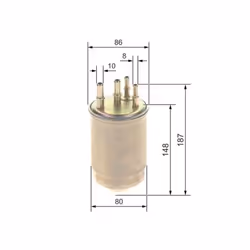 Filtro carburante BOSCH F 026 402 244 - Vista aggiuntiva 5