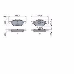 Set di pastiglie freno BOSCH 0 986 424 034, anteriore - Vista aggiuntiva 7