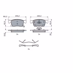 Set di pastiglie freno BOSCH 0 986 424 329, anteriore - Vista aggiuntiva 7