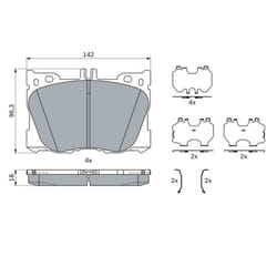 Set di pastiglie freno BOSCH 0 986 424 335, anteriore