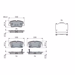 Set di pastiglie freno BOSCH 0 986 424 430, posteriore - Vista aggiuntiva 7