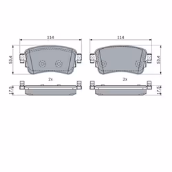 Set di pastiglie freno BOSCH 0 986 424 437, posteriore - Vista aggiuntiva 7