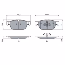 Set di pastiglie freno BOSCH 0 986 424 599, anteriore - Vista aggiuntiva 5