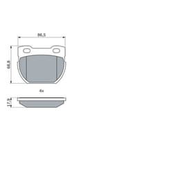 Set di pastiglie freno BOSCH 0 986 424 606