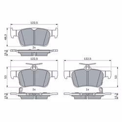 Set di pastiglie freno BOSCH 0 986 424 807, posteriore - Vista aggiuntiva 7