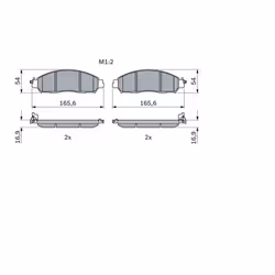 Set di pastiglie freno BOSCH 0 986 424 837, anteriore - Vista aggiuntiva 7