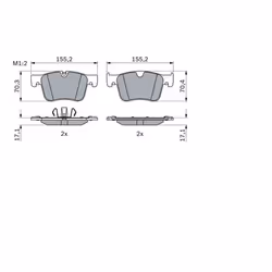 Set di pastiglie freno BOSCH 0 986 424 860, anteriore - Vista aggiuntiva 7