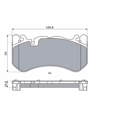Altezza [mm]: 93. Asse di sviluppo: Davanti. Indice: 0 986 424 861. Larghezza [mm]: 189,8. Materiale: Low-Metallic. Numero WV ...