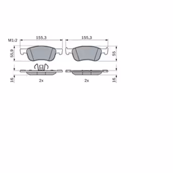 Set di pastiglie freno BOSCH 0 986 424 867, anteriore - Vista aggiuntiva 7
