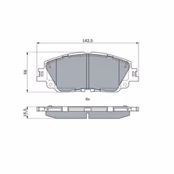 Set di pastiglie freno BOSCH 0 986 424 899, anteriore