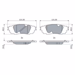 Set di pastiglie freno BOSCH 0 986 424 912 - Vista aggiuntiva 5