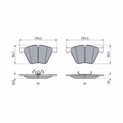 Set di pastiglie freno BOSCH 0 986 424 920, anteriore