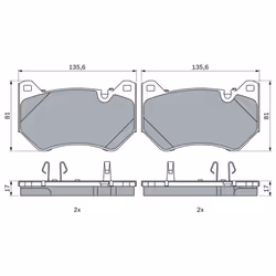 Set di pastiglie freno BOSCH 0 986 424 965, anteriore