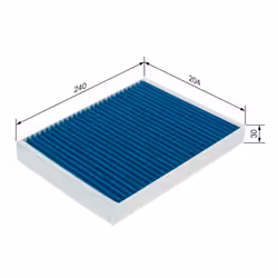 Filtro cabina BOSCH 0 986 628 573 - Vista aggiuntiva 5