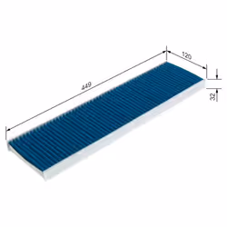 Filtro cabina BOSCH 0 986 628 579 - Vista aggiuntiva 5