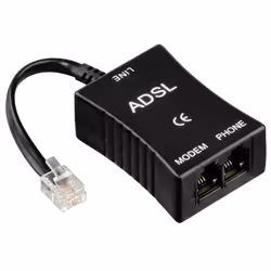 Hama Filtro ADSL RJ 11 jack 6p4c M/2 Jack 6p4c F, nero, Nero
