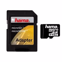 Hama 8GB microSDHC, 8 GB, MicroSDHC, 10 MB/s, 5 MB/s, Nero