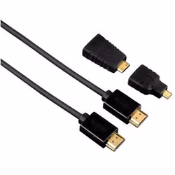 Hama 1.5m HDMI m/m, 1,5 m, HDMI tipo A (Standard), HDMI tipo A (Standard), 4096 x 2160 Pixel, Compatibilità 3D, Nero