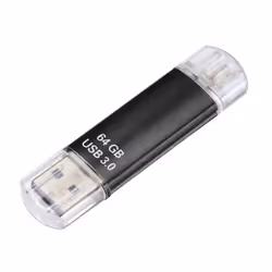 Hama Laeta Twin, 64GB unità flash USB USB Type-A / Micro-USB 3.2 Gen 1 (3.1 Gen 1) Nero
