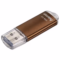 Hama Laeta, 128GB, 128 GB, USB tipo A, 3.2 Gen 1 (3.1 Gen 1), 45 MB/s, Cuffia, Marrone