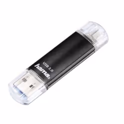 Hama 00124001, 128 GB, USB Type-A / Micro-USB, 3.2 Gen 1 (3.1 Gen 1), 45 MB/s, Cuffia, Nero