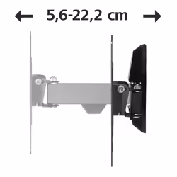 Hama Supporto per LCD, Full Motion, 200x200, 20 kg, 2 snodi, Nero, 1 stella - Vista aggiuntiva 4