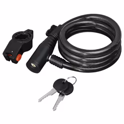 Hama 00178110, Antifurto, Nero, Plastica, Acciaio, Chiave, 1200 mm