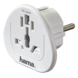Hama Uni adattatore per presa di corrente Bianco