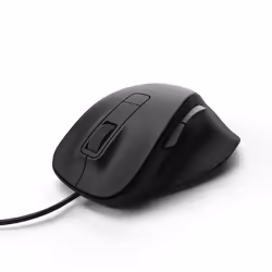 Hama MC-500, Mano destra, Ottico, USB tipo A, 1200 DPI, Nero