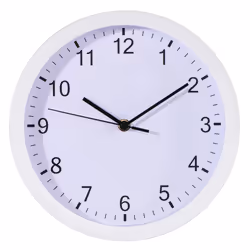 Hama Orologio da muro Pure, 25 cm, movimento silenzioso, bianco, Parete, Orologio meccanico, Cerchio, Bianco, Stilo AA, 40 mm