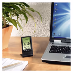 Hama Termometro LCD con igrometro "TH-100",orologio, calendario,fasi lunari,previsioni del tempo