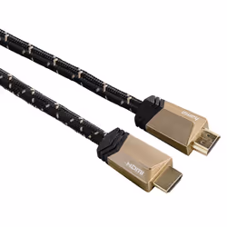 Hama 00122187, 3 m, HDMI tipo A (Standard), HDMI tipo A (Standard), Compatibilità 3D, 48 Gbit/s, Nero, Bronzo