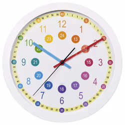 Hama Easy Learning Orologio al quarzo Cerchio Multicolore, Bianco - Vista aggiuntiva 2