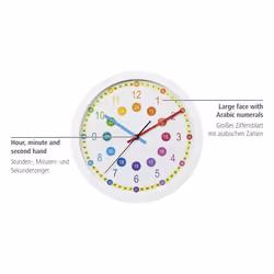 Hama Easy Learning Orologio al quarzo Cerchio Multicolore, Bianco - Vista aggiuntiva 5