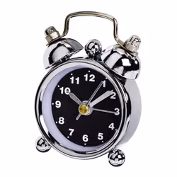 Hama 00186394, Sveglia meccanica, Nero, Argento, Analogico, Batteria, LR1130, 41 mm