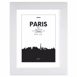 Hama Paris, Cornice per foto singola, Polistirolo, Bianco, 10 x 15 cm, Rettangolare, Riflettente