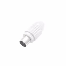 Hama 00205213, Coassiale, Coassiale, Maschio, 7 mm, Bianco, 1 pz