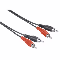Hama 00205087, 2 x RCA, Maschio, 2 x RCA, Maschio, 5 m, Nero