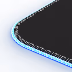 uRage Lethality 200 Illuminated Tappetino per mouse per gioco da computer Nero