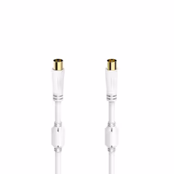Hama 00205249, 7,5 m, Coassiale, Coassiale, Bianco