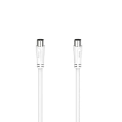 Hama 00205047 cavo coassiale 5 m Bianco