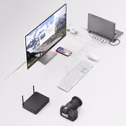 Hama 00200103 replicatore di porte e docking station per laptop USB 3.2 Gen 1 (3.1 Gen 1) Type-C Grigio - Vista aggiuntiva 4