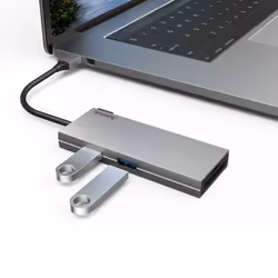Hama 00200110 replicatore di porte e docking station per laptop USB 3.2 Gen 1 (3.1 Gen 1) Type-C Grigio - Vista aggiuntiva 4