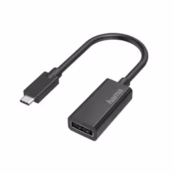Hama 00200314, USB tipo-C, DisplayPort, Maschio, Femmina, Dritto, Dritto