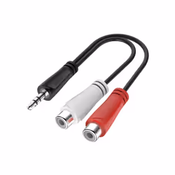 Hama 00200350, 3.5mm, Maschio, RCA, Femmina, 0,15 m, Nero