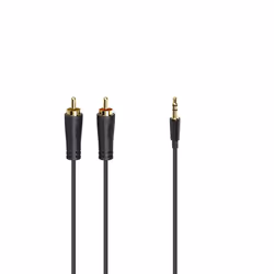 Hama 00205261, 2 x RCA, Maschio, 3.5mm, Maschio, 3 m, Nero