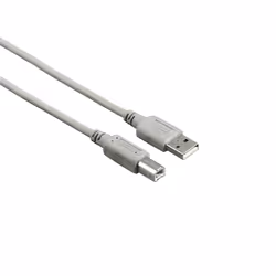 Hama Cavo USB A 2.0 M /USB B M, USB 2.0, 3 metri, grigio, sfuso, 3 m, USB A, USB B, USB 2.0, 0,48 Gbit/s